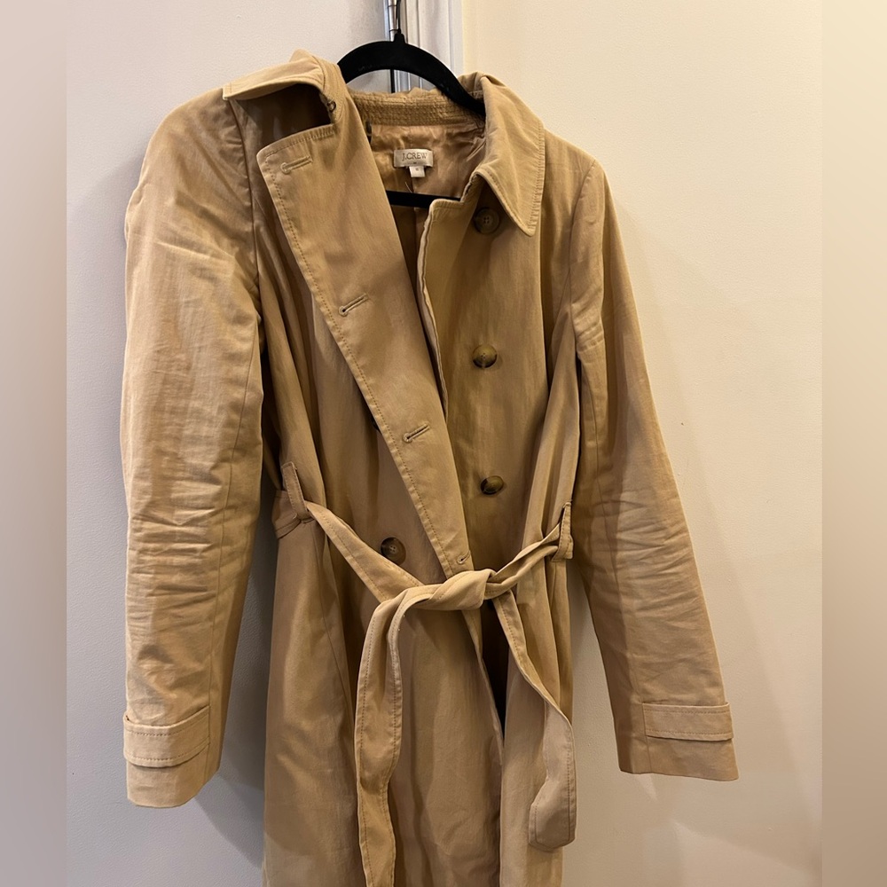 J. Crew Tan Trench Coat